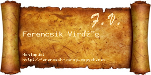 Ferencsik Virág névjegykártya