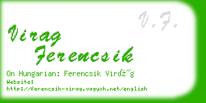 virag ferencsik business card